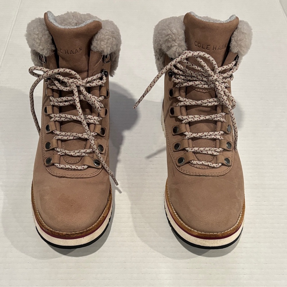 Cole Haan Women's Beige suede Winter Boots 6.5